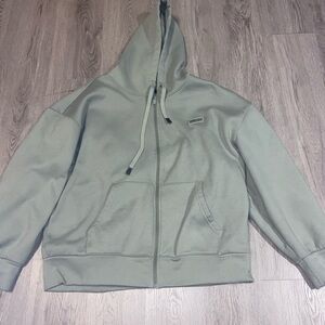 Essentials Sage Green Hoodie Jacket